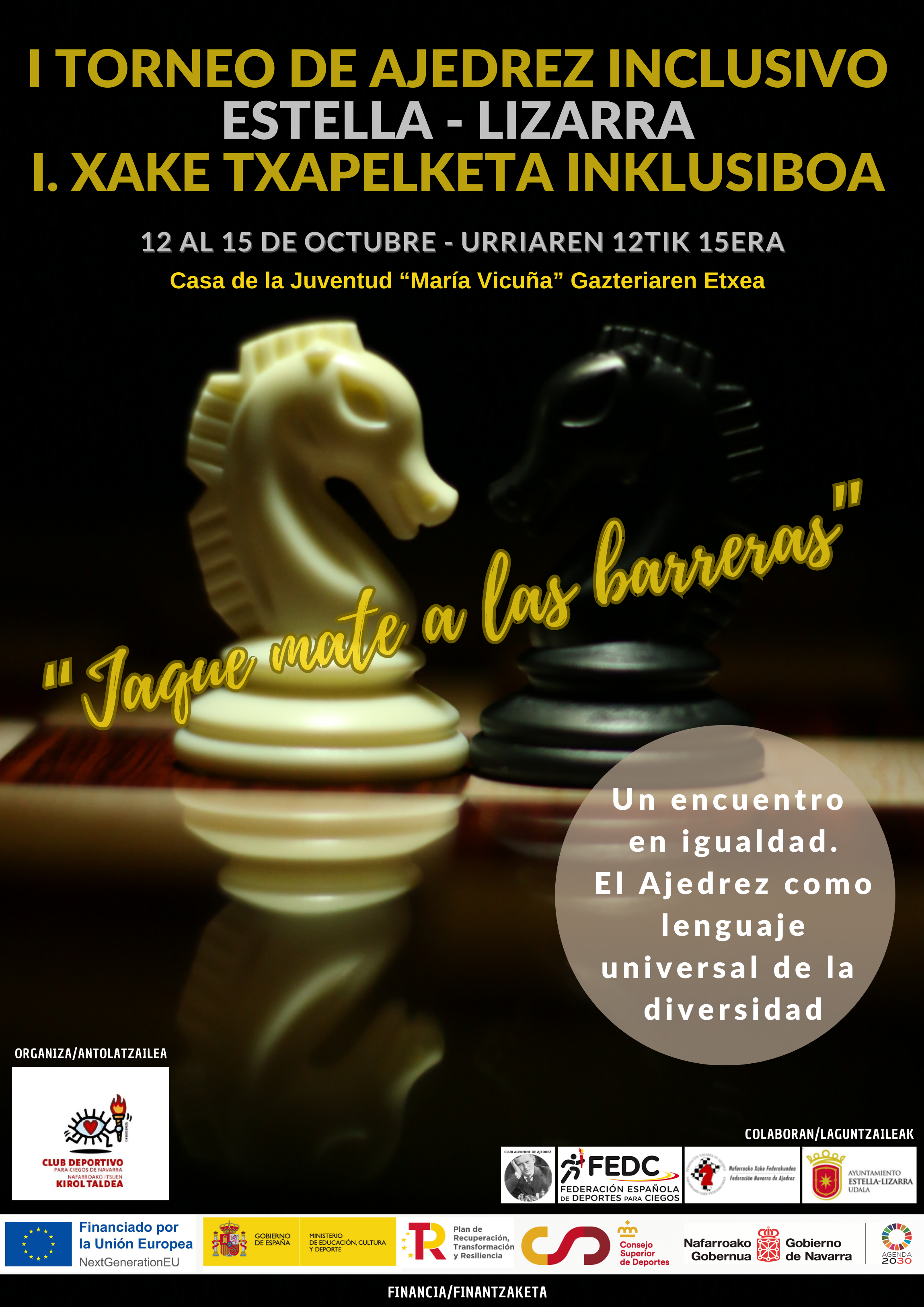 I TORNEO DE AJEDREZ INCLUSIVO ESTELLA-LIZARRA